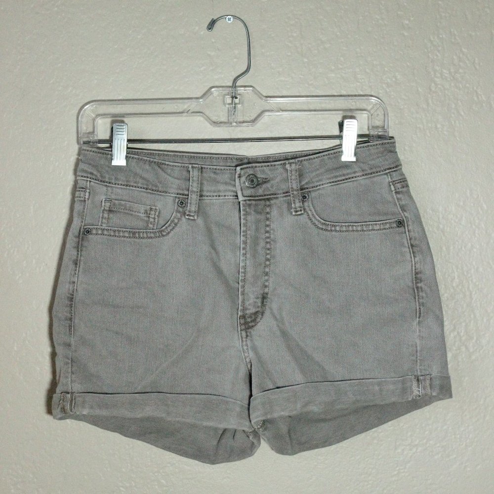 *SALE! 2/$22 or 3/$30* Old Navy Denim High Rise Shorts Grey Cuffed Hems Size 4
